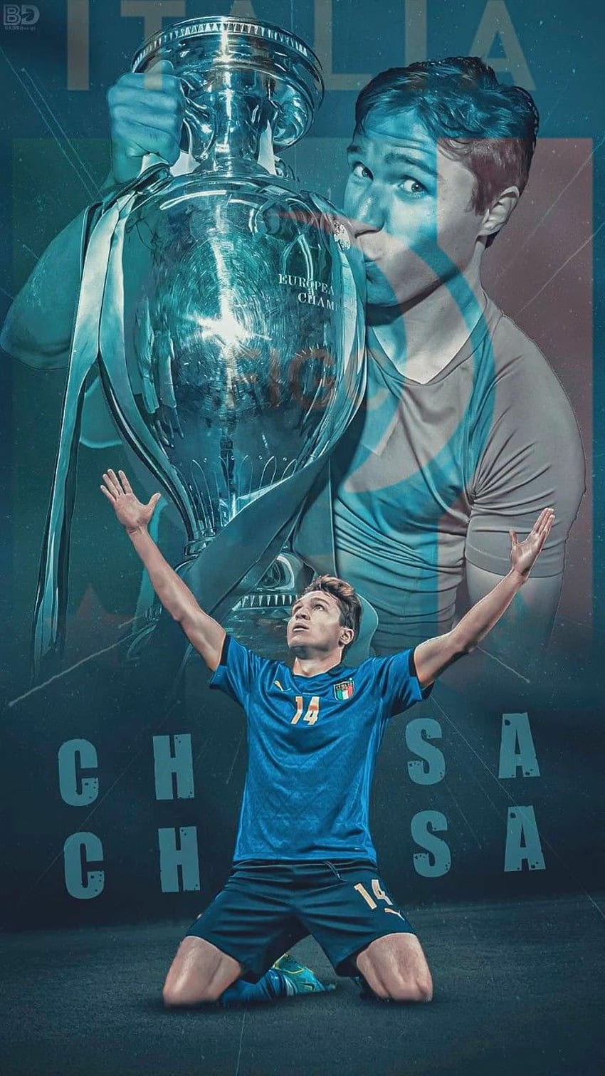 Chiesa European Cup, graph, football, sport HD phone wallpaper