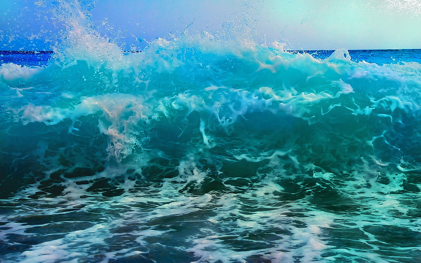 Wave, Blue Ocean Waves HD wallpaper | Pxfuel