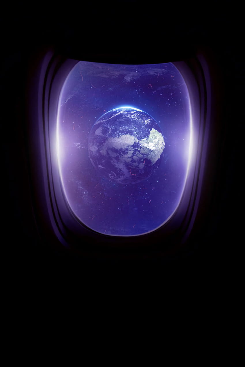 Universe, , , Window, Planet, Porthole HD phone wallpaper