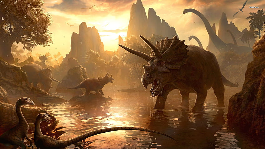 3D-Dinosaurier, Dinosaurier-iPad HD-Hintergrundbild