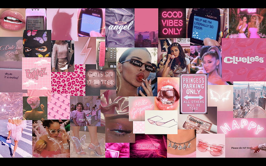 Macbook Aesthetic Collage Pink HD wallpaper | Pxfuel