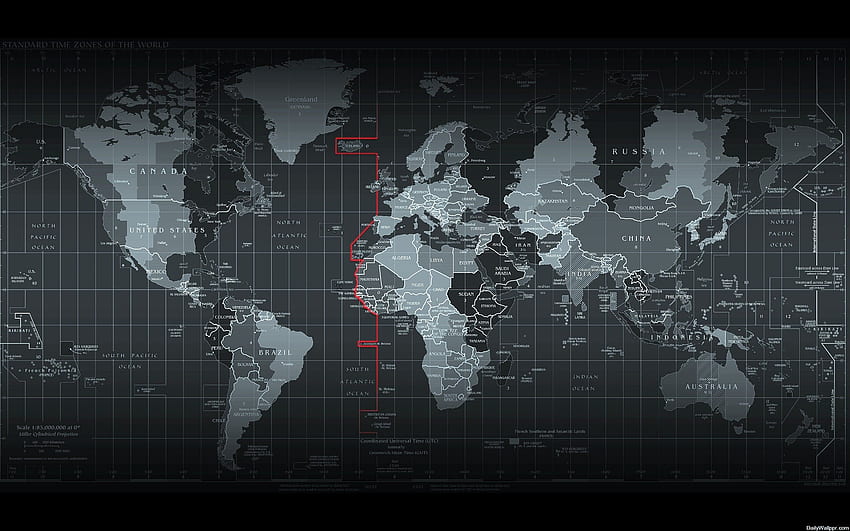 นามธรรม โลก แผนที่ เขตเวลา กลยุทธ์ วอลล์เปเปอร์ HD