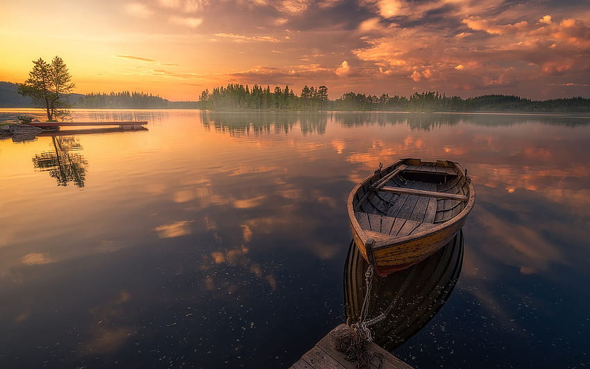 A Calm Lake At Sunset - Most Popular A Calm Lake At Sunset Background, Cool Calm HD wallpaper