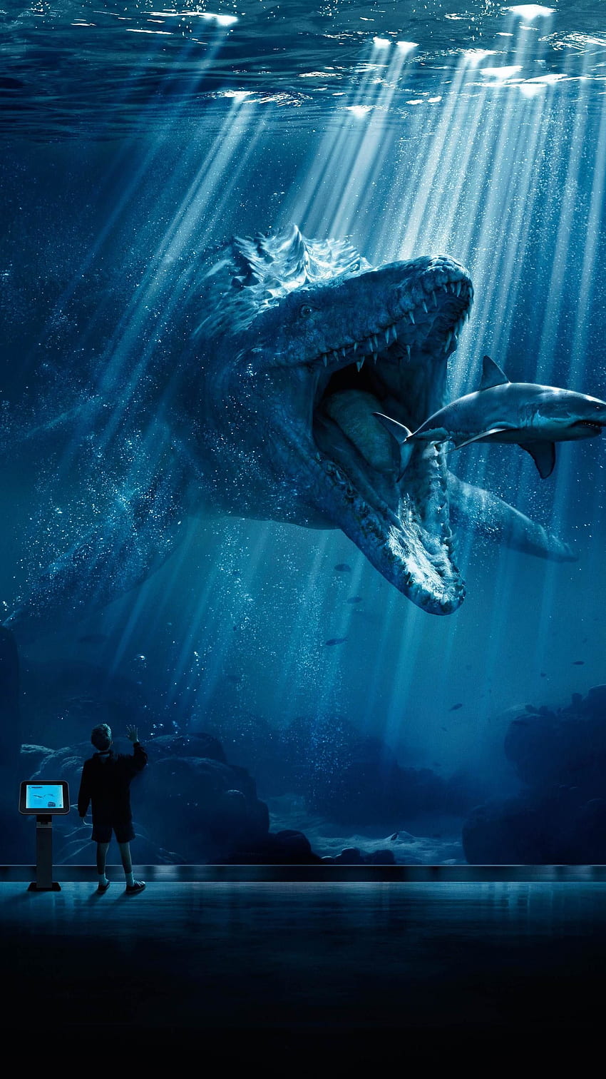 Jurassic World, Mosasaur Tapeta na telefon HD