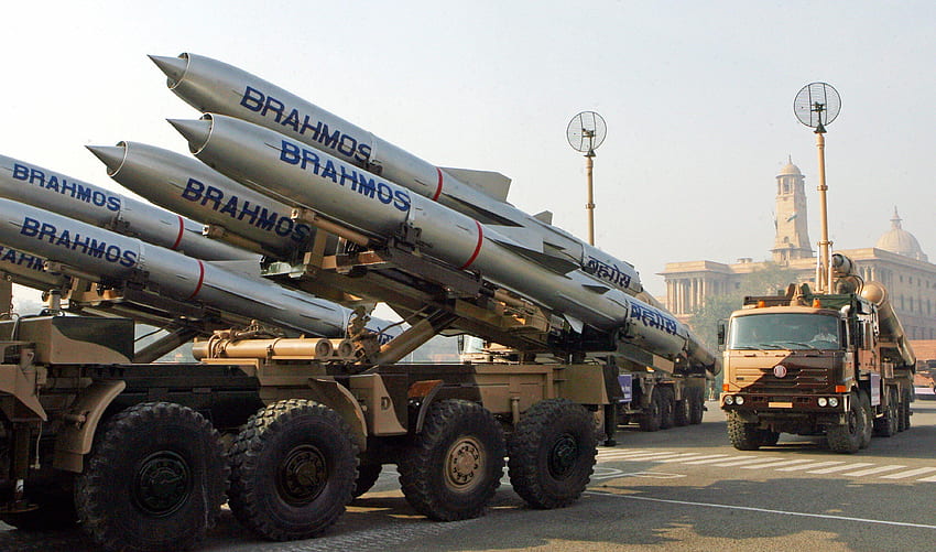 Brahmos, Rakete, Indien, LKW, Militär, Armee, Krieg, Fahrzeug und mobiler Hintergrund HD-Hintergrundbild