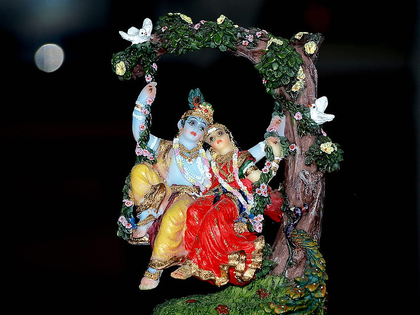 Sri Sri Radha Krishna swing passe-temps. Jhulana Lila – Balançoire Fond d'écran HD