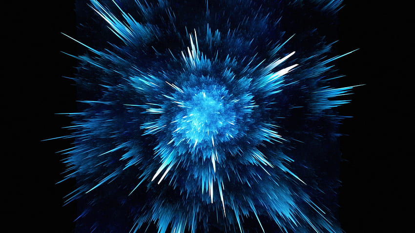 abstraction, blue, lines, explosion HD wallpaper