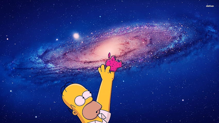 Download Sad Bart Simpsons Galaxy Night Time Wallpaper