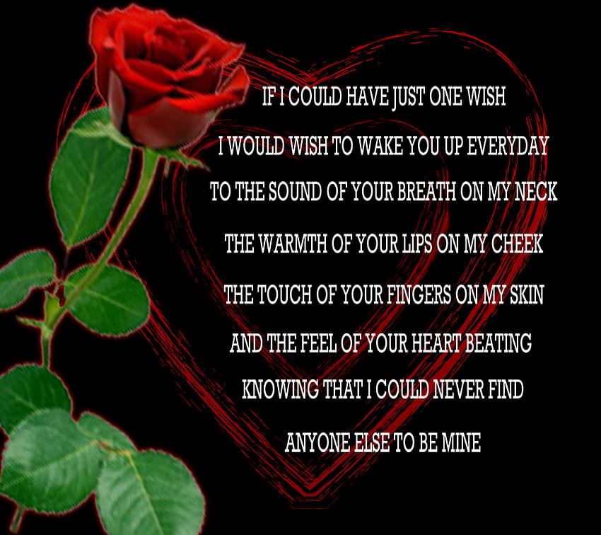 Poesia romantica, amore, rosso, romanticismo, poesia, cuore Sfondo HD