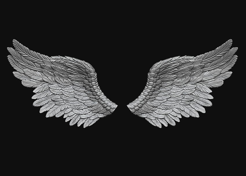 Skrzydła do druku 5. Model do druku 3D. Skrzydła, sztuka skrzydeł anioła, sztuka skrzydeł, 3D Lucyfer Tapeta HD