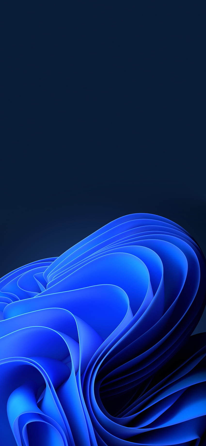Windows 11 für iPhone, blaues Papier HD-Handy-Hintergrundbild