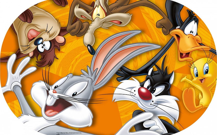 Looney Tunes Cartoon Bugs Bunny Cat ซิลเวสเตอร์ โคโยตี้ แดฟฟี่ดั๊ก แทสเมเนียนเดวิล วอลล์เปเปอร์ HD