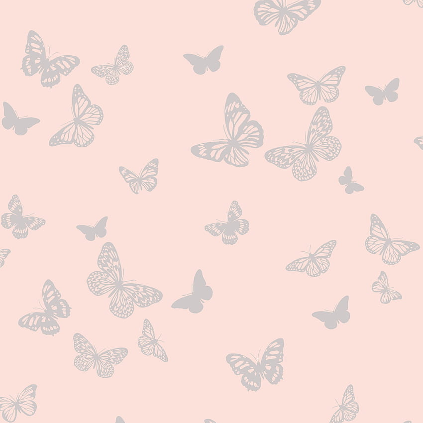 Fine Décor Sparkle Pink Butterfly Glitter Effect HD phone wallpaper