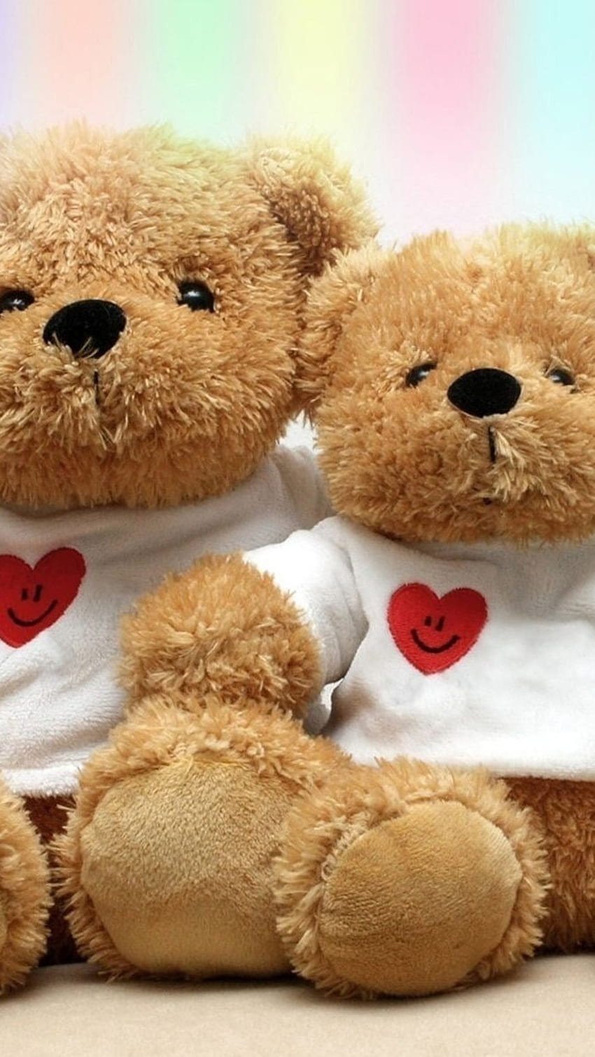 Cute Teddy, Two Teddies, friends HD phone wallpaper
