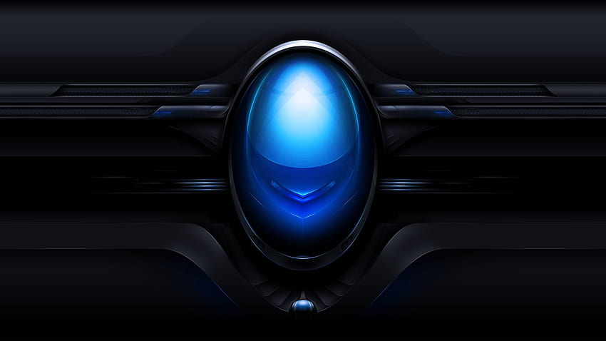 Siyah Ve Mavi Alienware 37 - Konsept Otomobil - HD duvar kağıdı