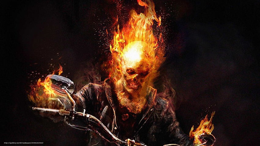 arte, Ghost Rider, infernal, Fantasmal en la resolución, Cool Ghost Rider fondo de pantalla