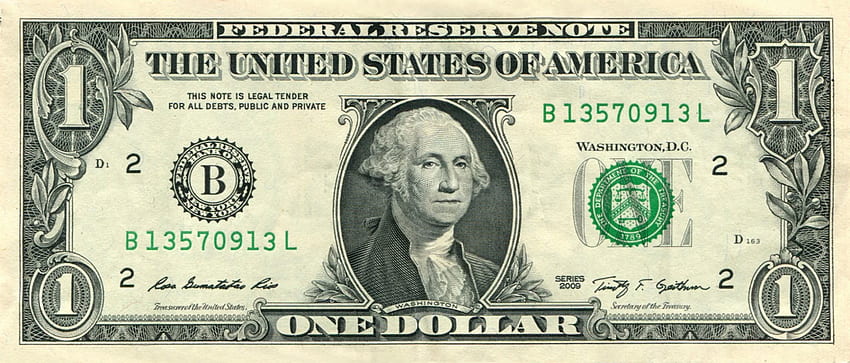 Us, dollar, currency, bill, note, One Dollar HD wallpaper