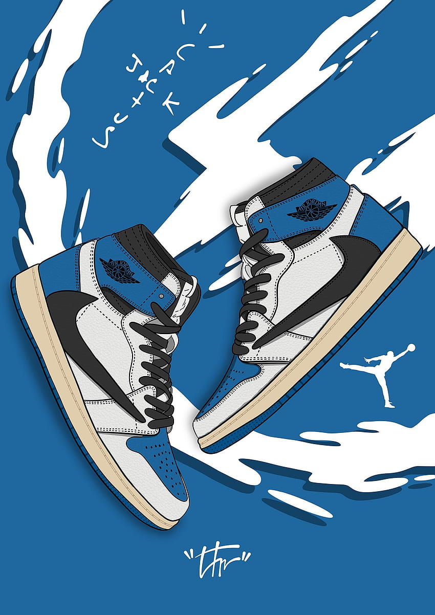Air Jordan 1 High OG fragment design x Travis Scott. Jordan shoes ...