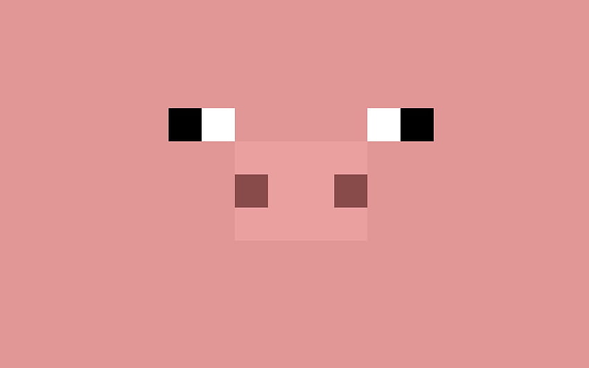 Minecraft pig face, Minecraft HD wallpaper