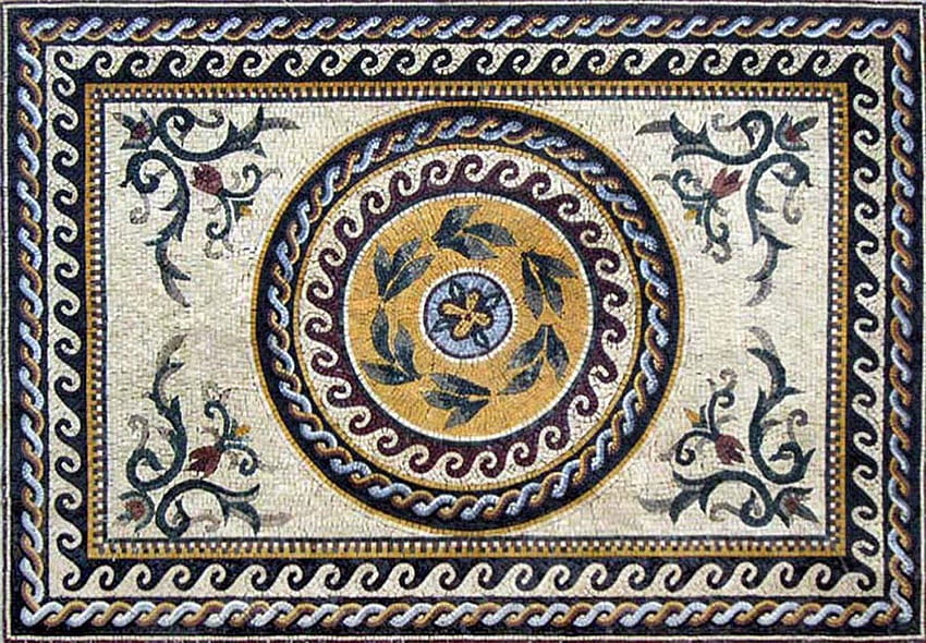 patrón de mosaico romano fondo de pantalla