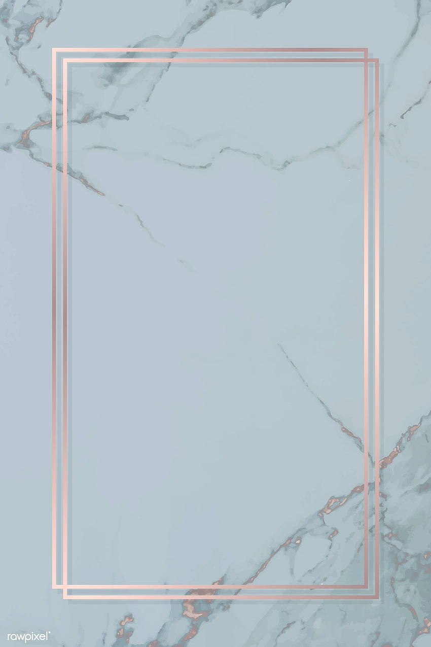 Premium-Vektor aus rechteckigem Roségoldrahmen auf blauem Marmor. Goldhintergrund, Roségoldrahmen, Roségoldhintergrund HD-Handy-Hintergrundbild