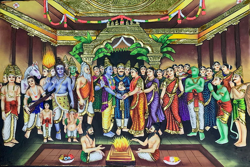 Srinivasa Kalyanam Tanjur 3D。 SKフレーム 高画質の壁紙