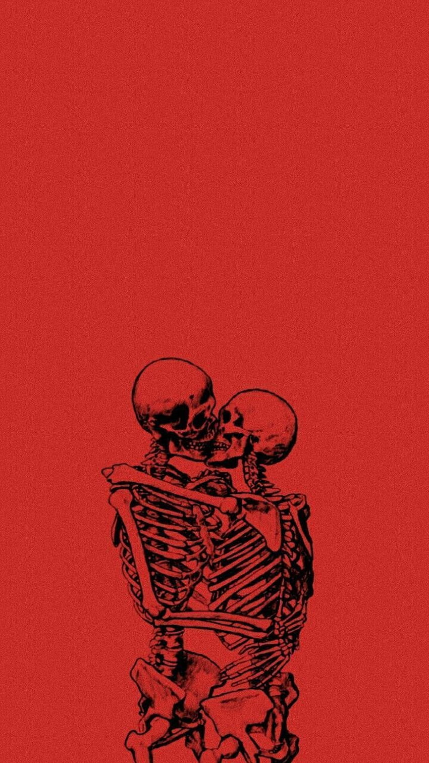 t i l l d e a t h - Red aesthetic, Aesthetic art, Dark, Skeleton Aesthetic HD phone wallpaper