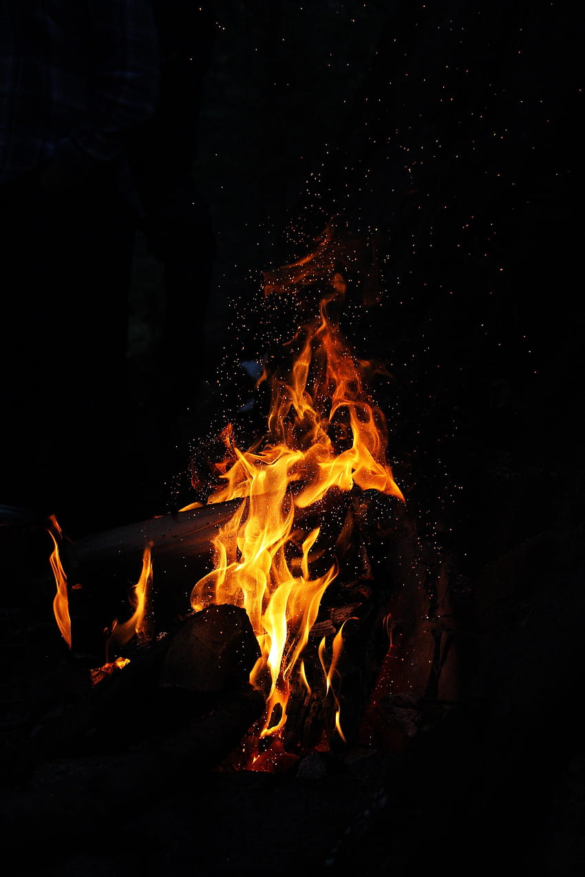 AMOLED Fire. Огнена графика, огън, течен огън HD тапет за телефон