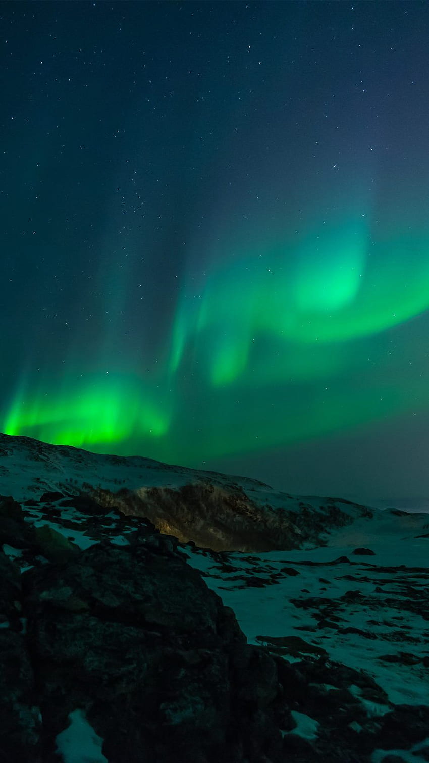 Northern Lights Aurora Borealis Paisaje Ultra Móvil, Aurora fondo de pantalla del teléfono