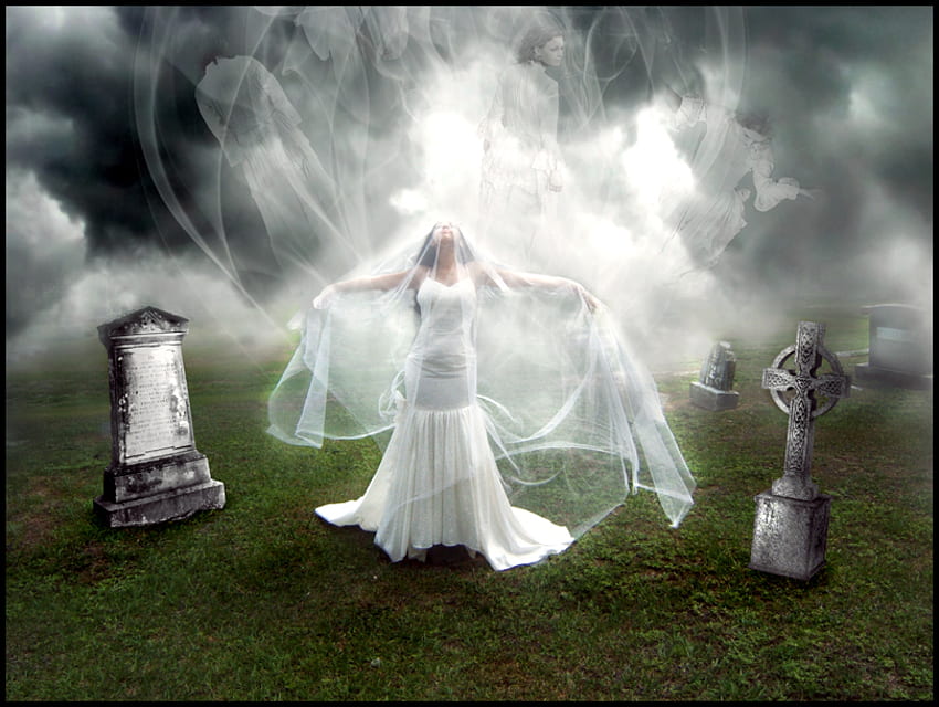 Banshee, kuburan, hantu, hantu, kuburan Wallpaper HD