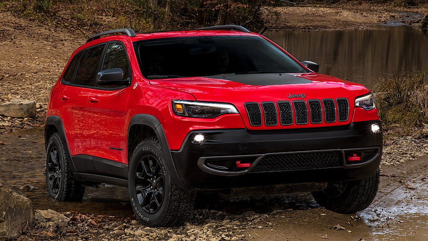 Jeep Cherokee Trailhawk . Background, Red Jeep HD wallpaper