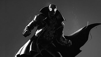 Spider-man Noir, BW, monochrome, superhero HD wallpaper | Pxfuel