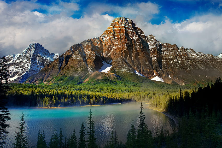 ธรรมชาติ ภูเขา ทะเลสาบ ภูมิทัศน์ที่สวยงาม วอลล์เปเปอร์ HD