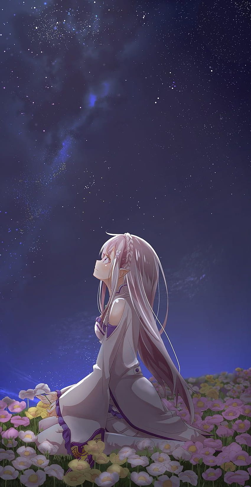 gray haired female anime character, Emilia (Re: Zero), landscape HD phone  wallpaper | Pxfuel