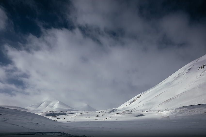 / pemandangan salju svalbard i Wallpaper HD