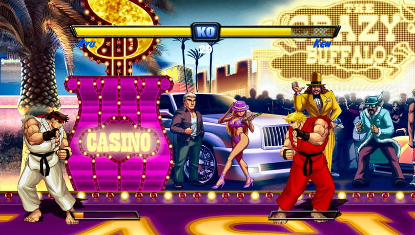 Street Fighter Turbo 2 Remix: Balrog Stage, stage, balrog, street fighter, ryu, ken papel de parede HD