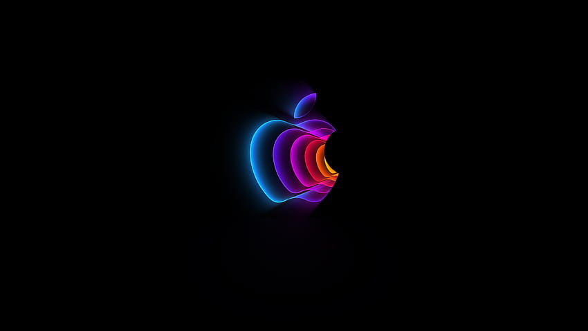 โลโก้ของ Apple สีเข้ม & มินิมอล ปี 2022 วอลล์เปเปอร์ HD