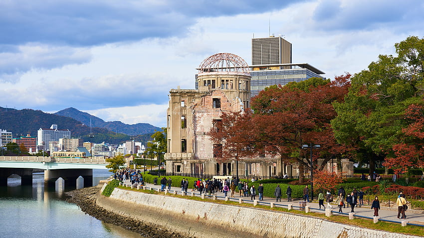 запас от атомна бомба купол, купол, Хирошима HD тапет