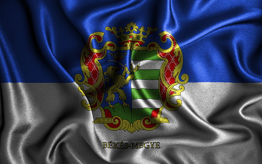 Bendera Bekes, , bendera sutra bergelombang, kabupaten hungaria, Hari Bekes, Bendera Bekes, bendera kain, seni 3D, Bekes, Kabupaten Hongaria, bendera 3D Bekes, Hongaria Wallpaper HD