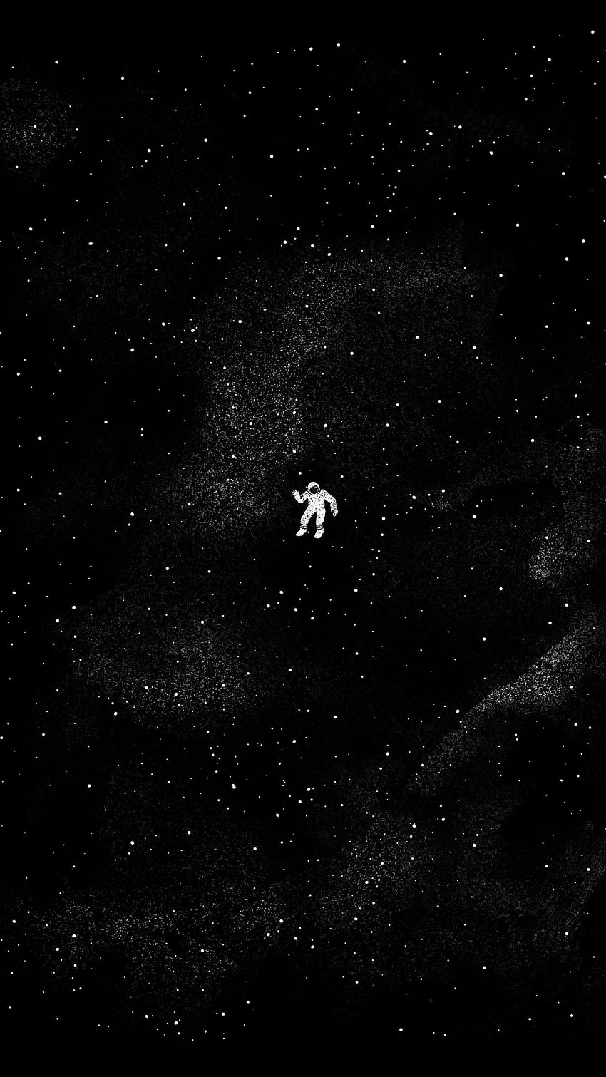 astronauta solitario: Amoledbackground, Lonely Space fondo de pantalla del teléfono