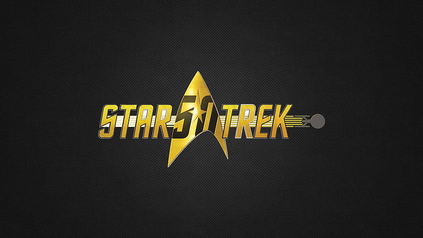 Star Trek 50th Anniversary 1440P Auflösung, , Hintergrund und Star Trek-Emblem HD-Hintergrundbild