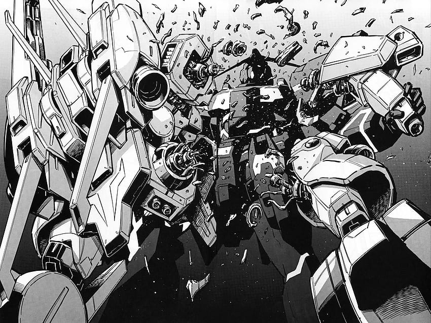 Handy Anzug Gundam Einhorn Manga. Epische Mangaseiten HD-Hintergrundbild