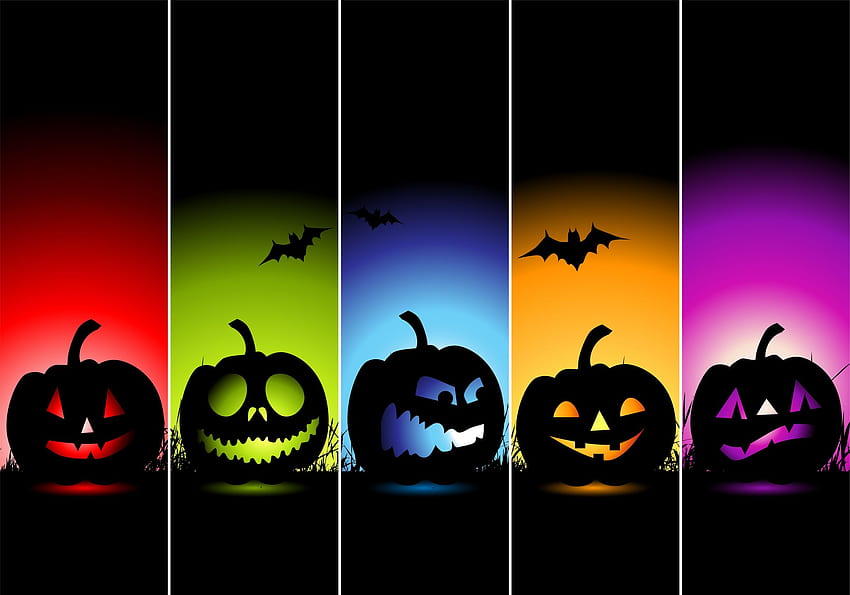 Halloween-schirm, Dual-Screen-Halloween HD-Hintergrundbild