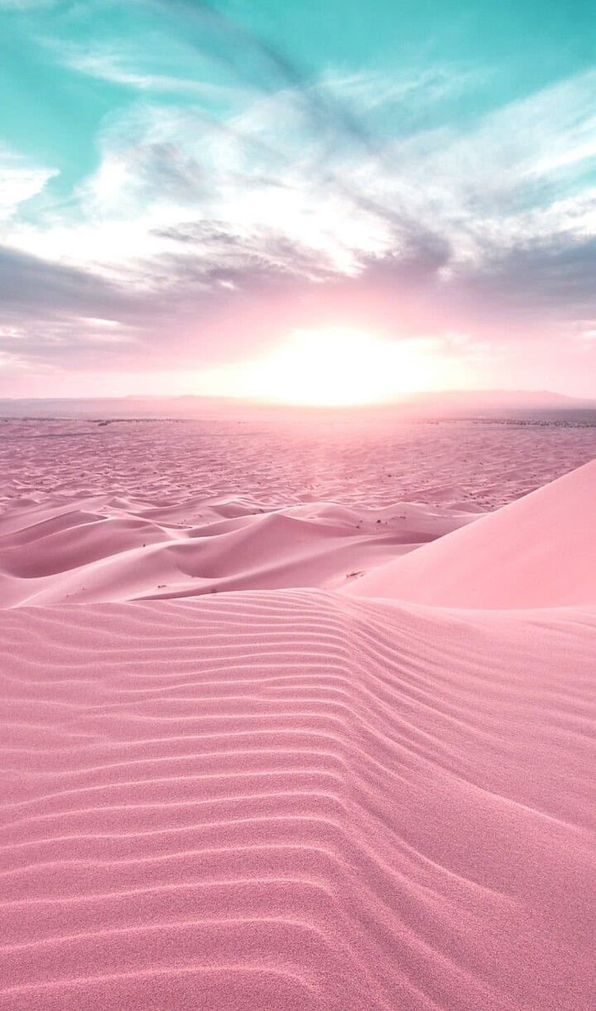 พื้นหลัง และหน้าจอ - พื้นหลังหาดทรายสีชมพู - วอลล์เปเปอร์โทรศัพท์ HD
