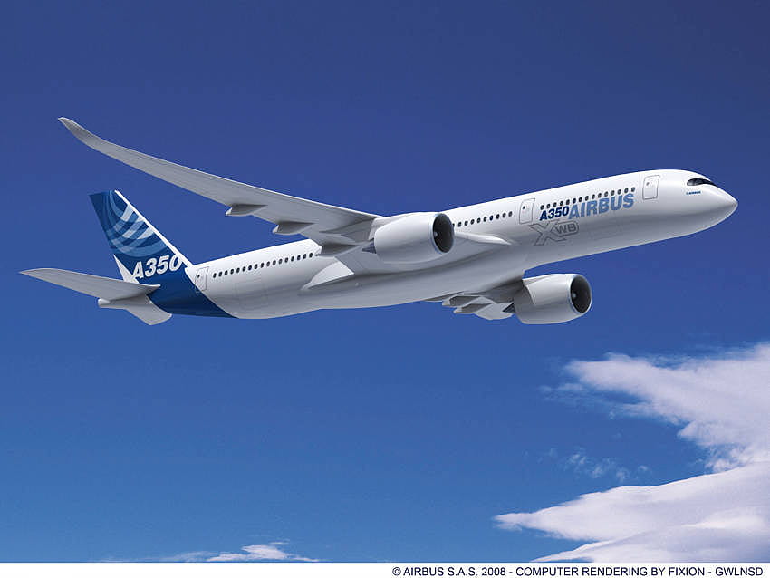 Airbus A350, airbus, jetliner, aircraft, airliner HD wallpaper