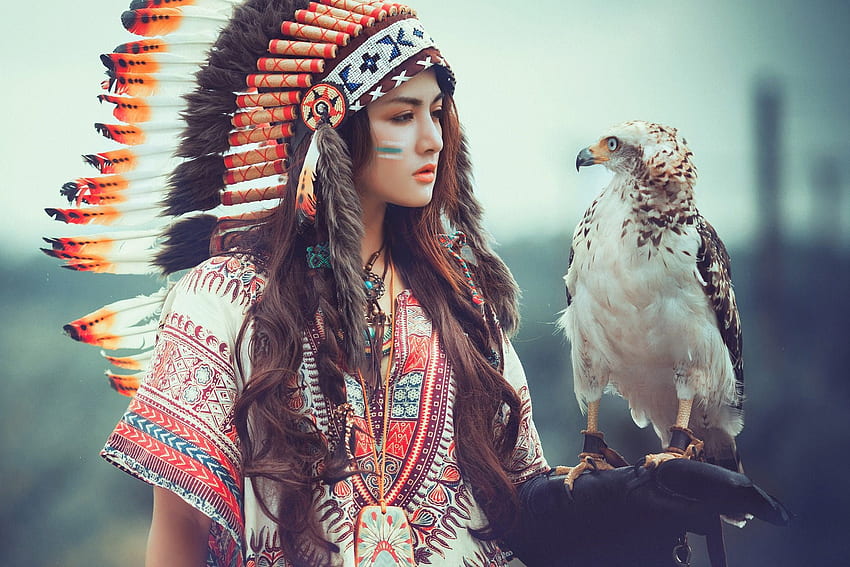 Beautiful Girl - American Indian Style Version 2.0 -. Filles amérindiennes, Indienne d'Amérique, Amérindien, Style indien Fond d'écran HD