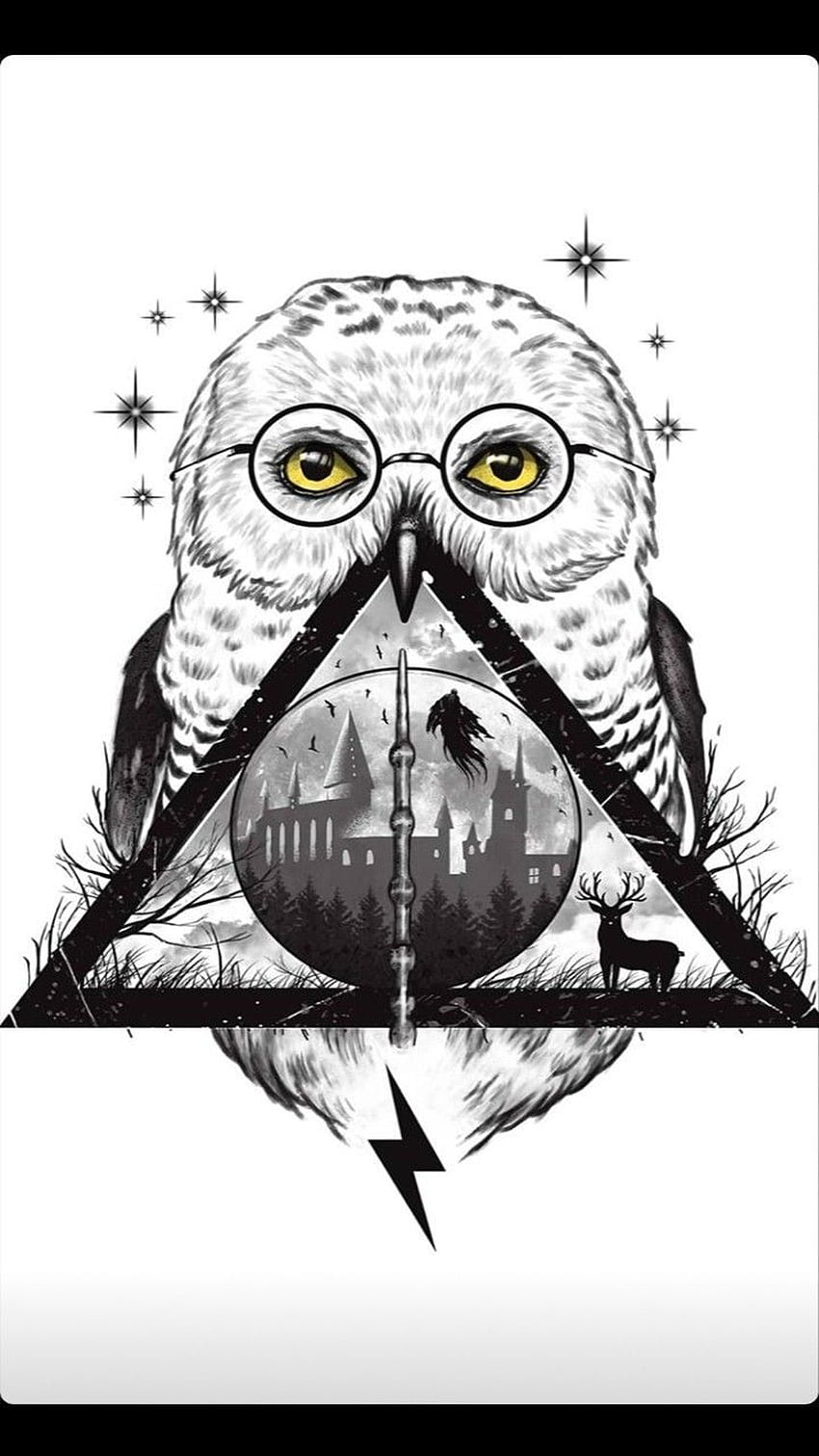 Edwiges Harry Potter, magic, fantasy, harrypotter, owl, hogwarts HD phone wallpaper