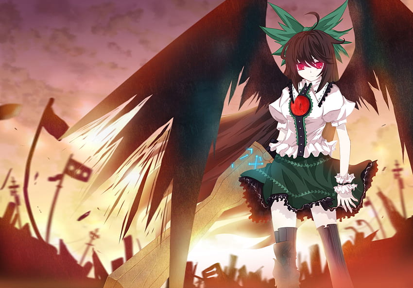 Touhou Full and Background, Nuclear Anime HD wallpaper