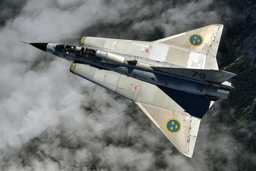 サーブ 35 ドラケン ~ スウェーデン空軍、ジェット、軍、航空機、サーブ、スウェーデン 高画質の壁紙