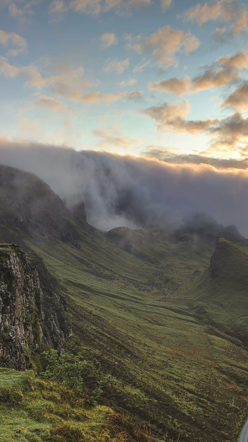 Isle Of Skye, Scotland, Clouds, Sunset HD phone wallpaper